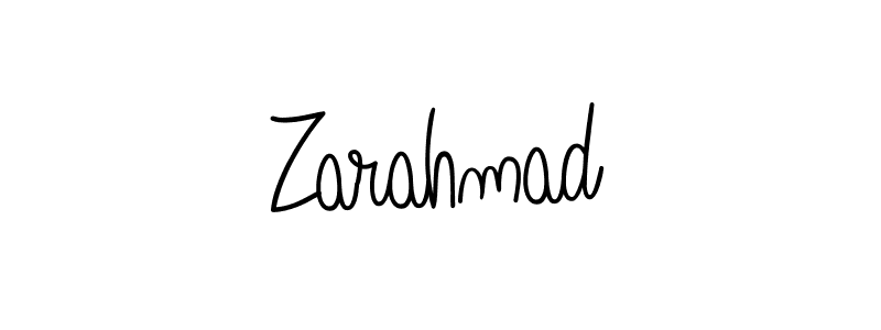 How to make Zarahmad name signature. Use Angelique-Rose-font-FFP style for creating short signs online. This is the latest handwritten sign. Zarahmad signature style 5 images and pictures png