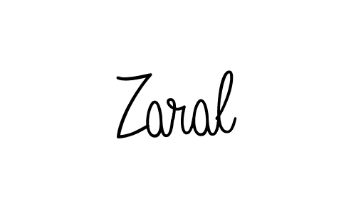 Design your own signature with our free online signature maker. With this signature software, you can create a handwritten (Angelique-Rose-font-FFP) signature for name Zaral. Zaral signature style 5 images and pictures png