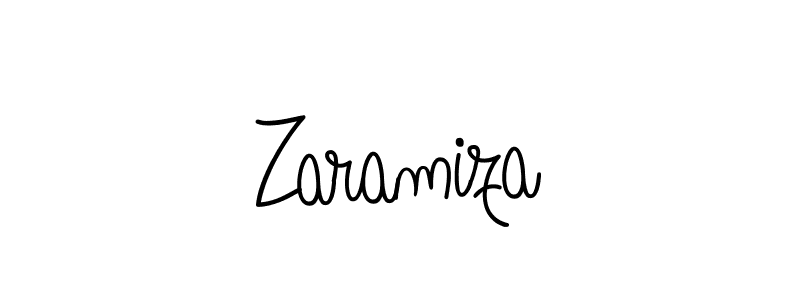 Use a signature maker to create a handwritten signature online. With this signature software, you can design (Angelique-Rose-font-FFP) your own signature for name Zaramiza. Zaramiza signature style 5 images and pictures png