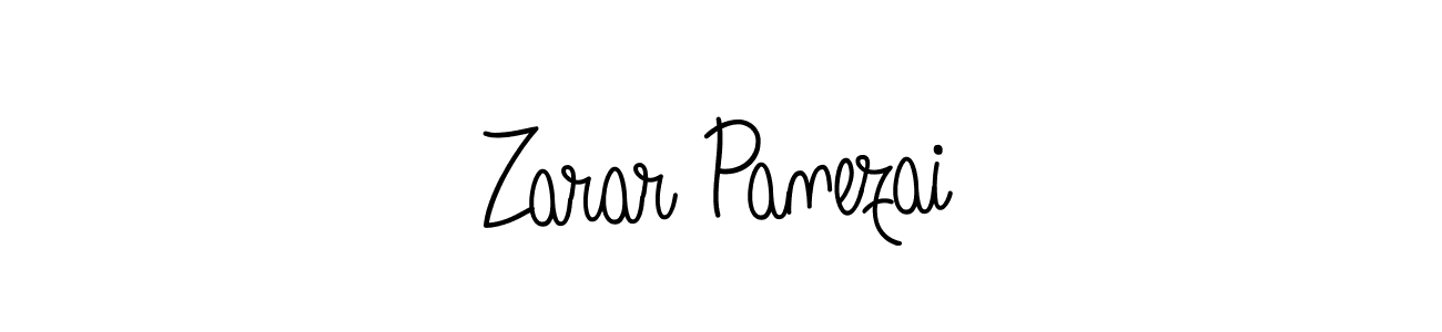 How to make Zarar Panezai name signature. Use Angelique-Rose-font-FFP style for creating short signs online. This is the latest handwritten sign. Zarar Panezai signature style 5 images and pictures png