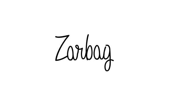 Use a signature maker to create a handwritten signature online. With this signature software, you can design (Angelique-Rose-font-FFP) your own signature for name Zarbag. Zarbag signature style 5 images and pictures png