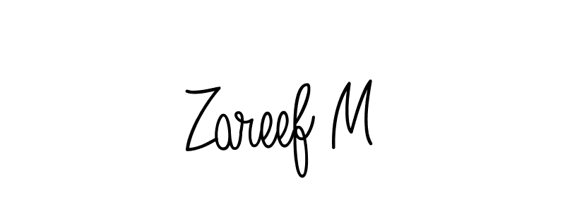 Zareef M stylish signature style. Best Handwritten Sign (Angelique-Rose-font-FFP) for my name. Handwritten Signature Collection Ideas for my name Zareef M. Zareef M signature style 5 images and pictures png
