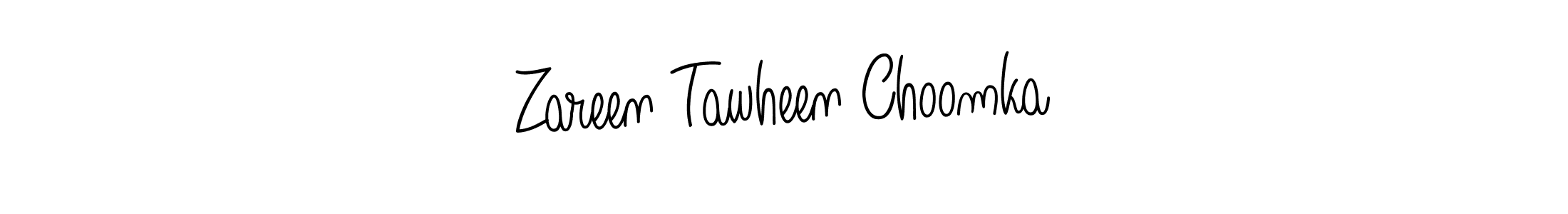 Also we have Zareen Tawheen Choomka name is the best signature style. Create professional handwritten signature collection using Angelique-Rose-font-FFP autograph style. Zareen Tawheen Choomka signature style 5 images and pictures png