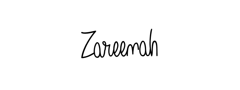Design your own signature with our free online signature maker. With this signature software, you can create a handwritten (Angelique-Rose-font-FFP) signature for name Zareenah. Zareenah signature style 5 images and pictures png