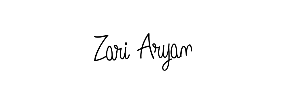 Create a beautiful signature design for name Zari Aryan. With this signature (Angelique-Rose-font-FFP) fonts, you can make a handwritten signature for free. Zari Aryan signature style 5 images and pictures png