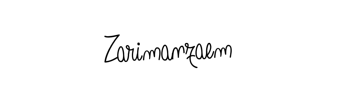 Make a beautiful signature design for name Zarimanzaem. With this signature (Angelique-Rose-font-FFP) style, you can create a handwritten signature for free. Zarimanzaem signature style 5 images and pictures png