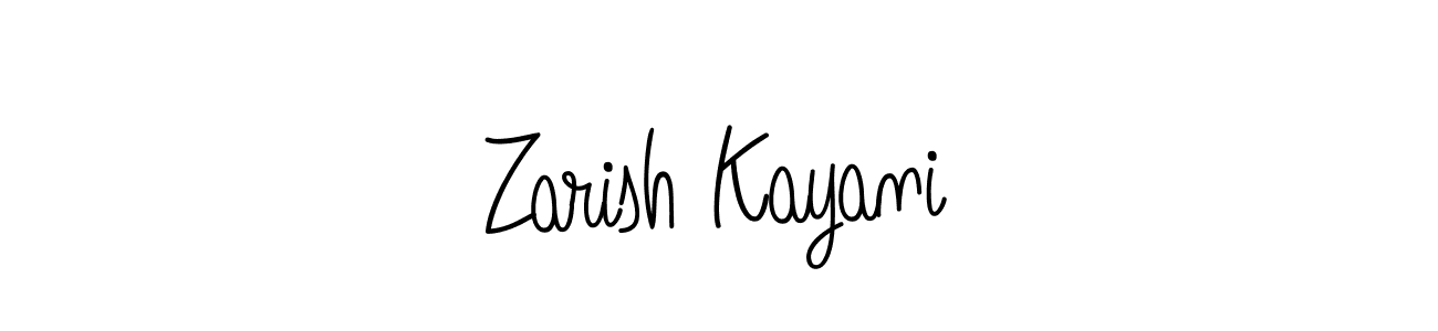 How to make Zarish Kayani name signature. Use Angelique-Rose-font-FFP style for creating short signs online. This is the latest handwritten sign. Zarish Kayani signature style 5 images and pictures png