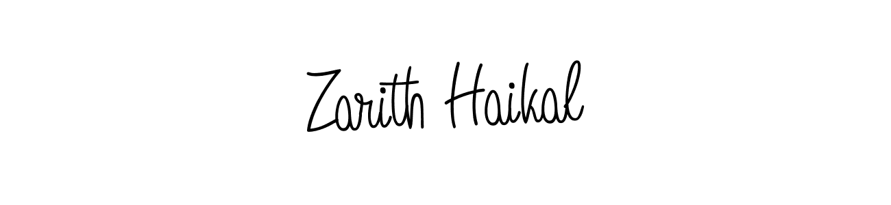 How to make Zarith Haikal signature? Angelique-Rose-font-FFP is a professional autograph style. Create handwritten signature for Zarith Haikal name. Zarith Haikal signature style 5 images and pictures png