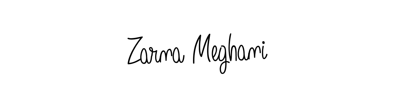 How to Draw Zarna Meghani signature style? Angelique-Rose-font-FFP is a latest design signature styles for name Zarna Meghani. Zarna Meghani signature style 5 images and pictures png