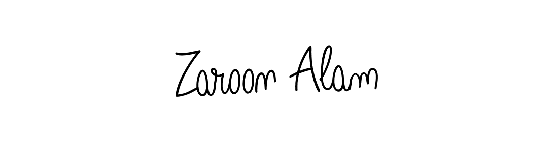 Create a beautiful signature design for name Zaroon Alam. With this signature (Angelique-Rose-font-FFP) fonts, you can make a handwritten signature for free. Zaroon Alam signature style 5 images and pictures png