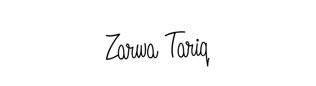 Zarwa Tariq stylish signature style. Best Handwritten Sign (Angelique-Rose-font-FFP) for my name. Handwritten Signature Collection Ideas for my name Zarwa Tariq. Zarwa Tariq signature style 5 images and pictures png