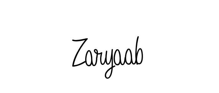 Create a beautiful signature design for name Zaryaab. With this signature (Angelique-Rose-font-FFP) fonts, you can make a handwritten signature for free. Zaryaab signature style 5 images and pictures png