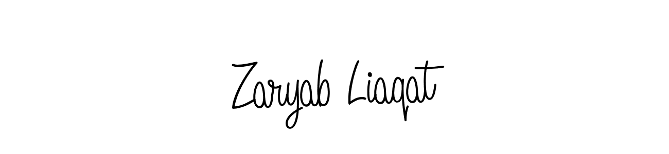 Zaryab Liaqat stylish signature style. Best Handwritten Sign (Angelique-Rose-font-FFP) for my name. Handwritten Signature Collection Ideas for my name Zaryab Liaqat. Zaryab Liaqat signature style 5 images and pictures png