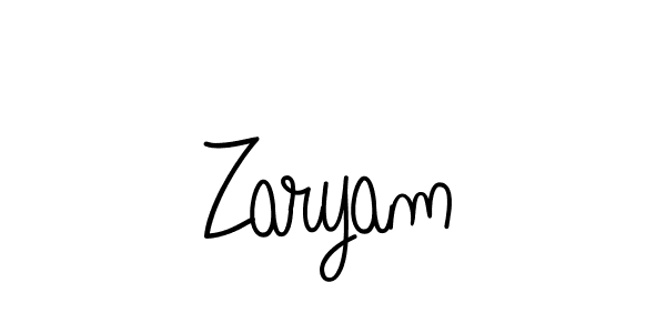 Make a beautiful signature design for name Zaryam. Use this online signature maker to create a handwritten signature for free. Zaryam signature style 5 images and pictures png
