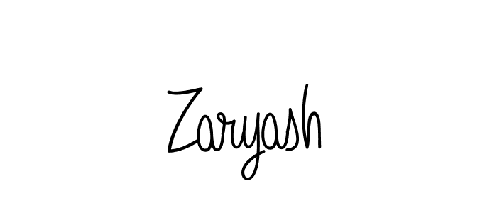 Make a beautiful signature design for name Zaryash. With this signature (Angelique-Rose-font-FFP) style, you can create a handwritten signature for free. Zaryash signature style 5 images and pictures png