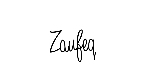 Zaufeq stylish signature style. Best Handwritten Sign (Angelique-Rose-font-FFP) for my name. Handwritten Signature Collection Ideas for my name Zaufeq. Zaufeq signature style 5 images and pictures png
