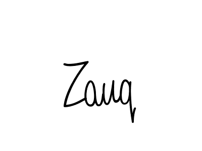 Make a beautiful signature design for name Zauq. With this signature (Angelique-Rose-font-FFP) style, you can create a handwritten signature for free. Zauq signature style 5 images and pictures png