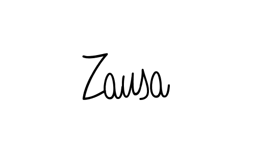 Make a beautiful signature design for name Zausa. With this signature (Angelique-Rose-font-FFP) style, you can create a handwritten signature for free. Zausa signature style 5 images and pictures png