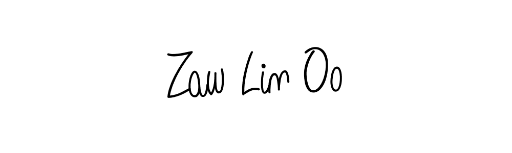 Use a signature maker to create a handwritten signature online. With this signature software, you can design (Angelique-Rose-font-FFP) your own signature for name Zaw Lin Oo. Zaw Lin Oo signature style 5 images and pictures png