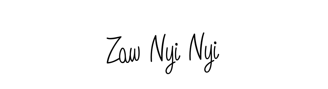 Also we have Zaw Nyi Nyi name is the best signature style. Create professional handwritten signature collection using Angelique-Rose-font-FFP autograph style. Zaw Nyi Nyi signature style 5 images and pictures png