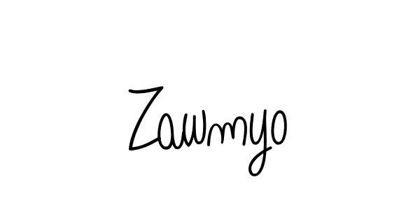 Create a beautiful signature design for name Zawmyo. With this signature (Angelique-Rose-font-FFP) fonts, you can make a handwritten signature for free. Zawmyo signature style 5 images and pictures png