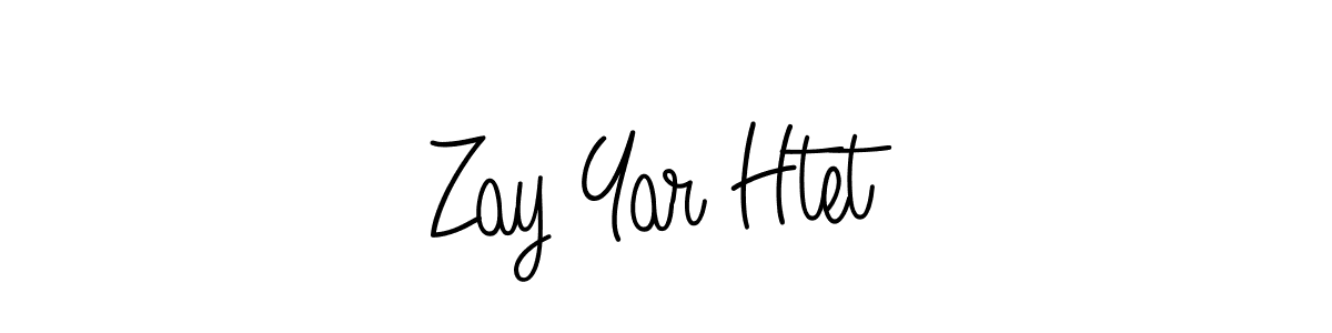 Make a beautiful signature design for name Zay Yar Htet. With this signature (Angelique-Rose-font-FFP) style, you can create a handwritten signature for free. Zay Yar Htet signature style 5 images and pictures png