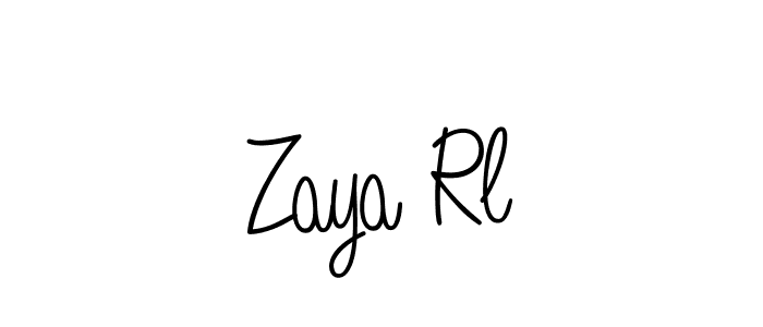 How to make Zaya Rl name signature. Use Angelique-Rose-font-FFP style for creating short signs online. This is the latest handwritten sign. Zaya Rl signature style 5 images and pictures png