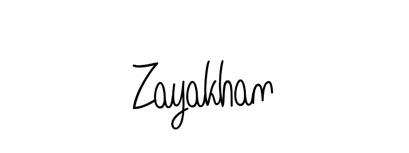 How to make Zayakhan name signature. Use Angelique-Rose-font-FFP style for creating short signs online. This is the latest handwritten sign. Zayakhan signature style 5 images and pictures png