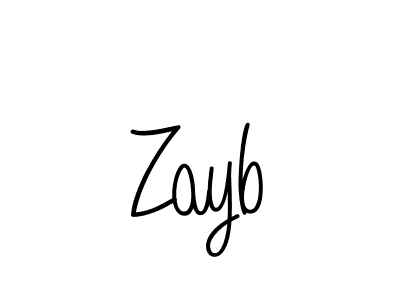 Design your own signature with our free online signature maker. With this signature software, you can create a handwritten (Angelique-Rose-font-FFP) signature for name Zayb. Zayb signature style 5 images and pictures png