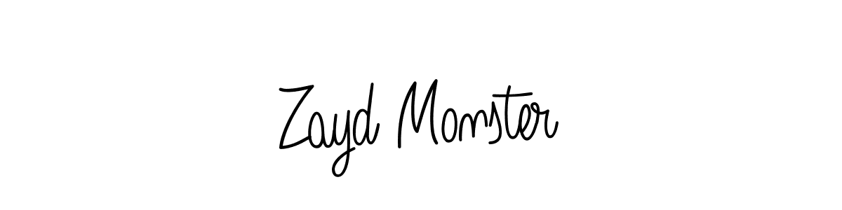 You should practise on your own different ways (Angelique-Rose-font-FFP) to write your name (Zayd Monster) in signature. don't let someone else do it for you. Zayd Monster signature style 5 images and pictures png