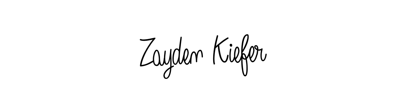Create a beautiful signature design for name Zayden Kiefer. With this signature (Angelique-Rose-font-FFP) fonts, you can make a handwritten signature for free. Zayden Kiefer signature style 5 images and pictures png