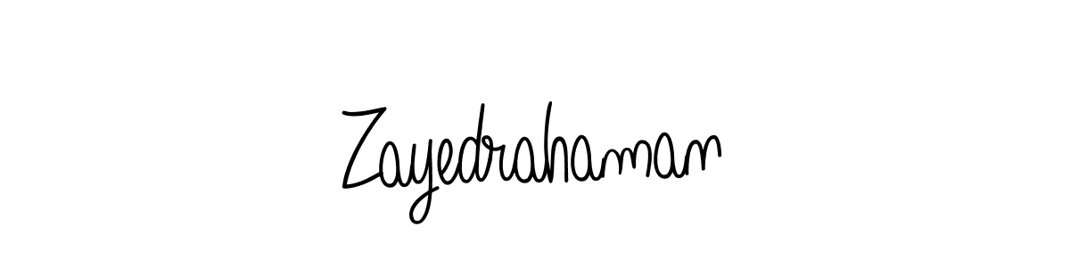 Design your own signature with our free online signature maker. With this signature software, you can create a handwritten (Angelique-Rose-font-FFP) signature for name Zayedrahaman. Zayedrahaman signature style 5 images and pictures png