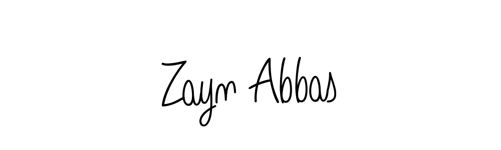 Make a beautiful signature design for name Zayn Abbas. With this signature (Angelique-Rose-font-FFP) style, you can create a handwritten signature for free. Zayn Abbas signature style 5 images and pictures png