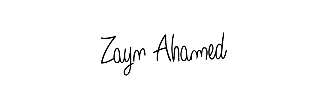 Use a signature maker to create a handwritten signature online. With this signature software, you can design (Angelique-Rose-font-FFP) your own signature for name Zayn Ahamed. Zayn Ahamed signature style 5 images and pictures png