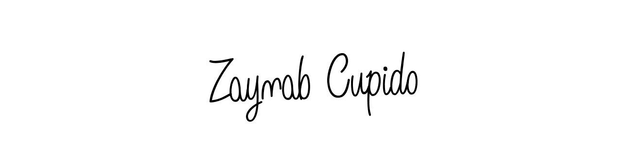 How to Draw Zaynab Cupido signature style? Angelique-Rose-font-FFP is a latest design signature styles for name Zaynab Cupido. Zaynab Cupido signature style 5 images and pictures png
