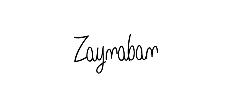 Make a beautiful signature design for name Zaynaban. With this signature (Angelique-Rose-font-FFP) style, you can create a handwritten signature for free. Zaynaban signature style 5 images and pictures png
