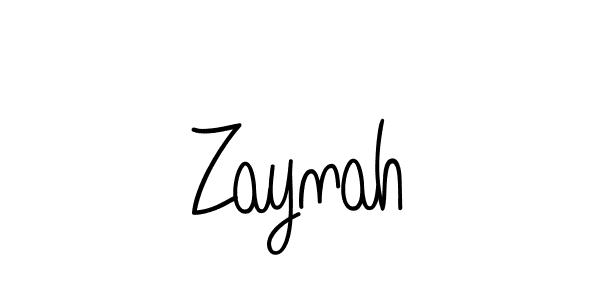 Design your own signature with our free online signature maker. With this signature software, you can create a handwritten (Angelique-Rose-font-FFP) signature for name Zaynah. Zaynah signature style 5 images and pictures png