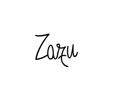 Make a beautiful signature design for name Zazu. With this signature (Angelique-Rose-font-FFP) style, you can create a handwritten signature for free. Zazu signature style 5 images and pictures png