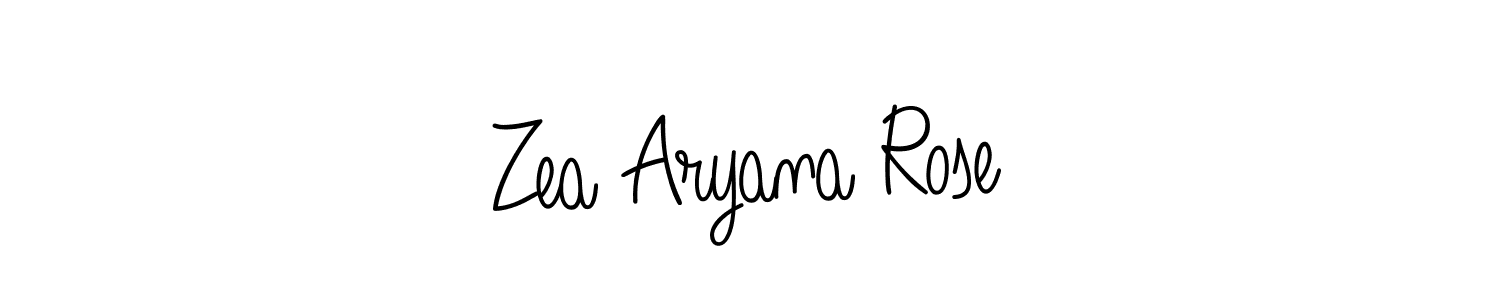 How to make Zea Aryana Rose name signature. Use Angelique-Rose-font-FFP style for creating short signs online. This is the latest handwritten sign. Zea Aryana Rose signature style 5 images and pictures png