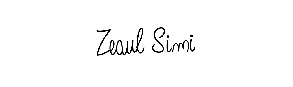 Use a signature maker to create a handwritten signature online. With this signature software, you can design (Angelique-Rose-font-FFP) your own signature for name Zeaul Simi. Zeaul Simi signature style 5 images and pictures png