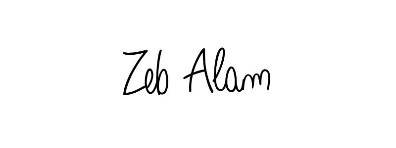 Also we have Zeb Alam name is the best signature style. Create professional handwritten signature collection using Angelique-Rose-font-FFP autograph style. Zeb Alam signature style 5 images and pictures png
