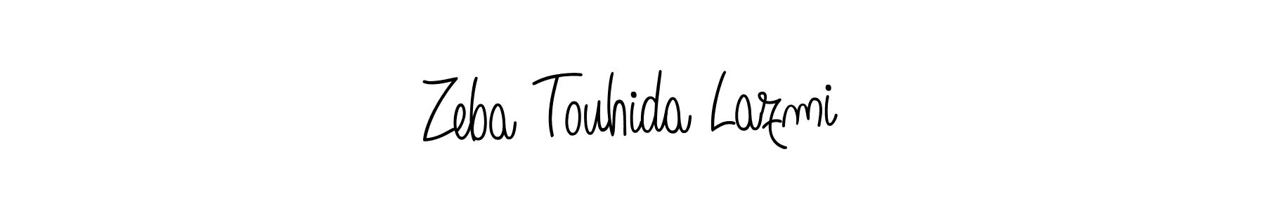 How to make Zeba Touhida Lazmi name signature. Use Angelique-Rose-font-FFP style for creating short signs online. This is the latest handwritten sign. Zeba Touhida Lazmi signature style 5 images and pictures png