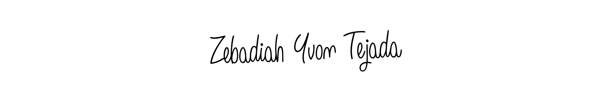 You should practise on your own different ways (Angelique-Rose-font-FFP) to write your name (Zebadiah Yvon Tejada) in signature. don't let someone else do it for you. Zebadiah Yvon Tejada signature style 5 images and pictures png