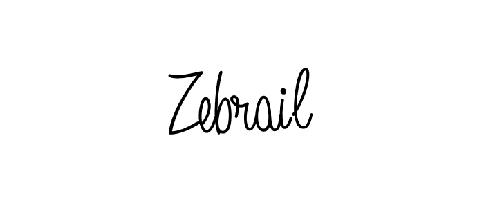 Best and Professional Signature Style for Zebrail. Angelique-Rose-font-FFP Best Signature Style Collection. Zebrail signature style 5 images and pictures png