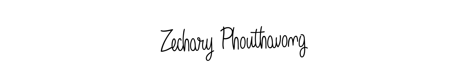 Use a signature maker to create a handwritten signature online. With this signature software, you can design (Angelique-Rose-font-FFP) your own signature for name Zechary Phouthavong. Zechary Phouthavong signature style 5 images and pictures png