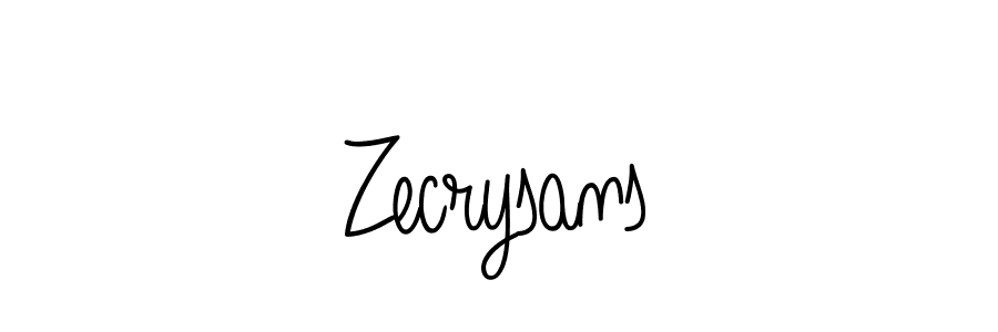 Make a beautiful signature design for name Zecrysans. With this signature (Angelique-Rose-font-FFP) style, you can create a handwritten signature for free. Zecrysans signature style 5 images and pictures png