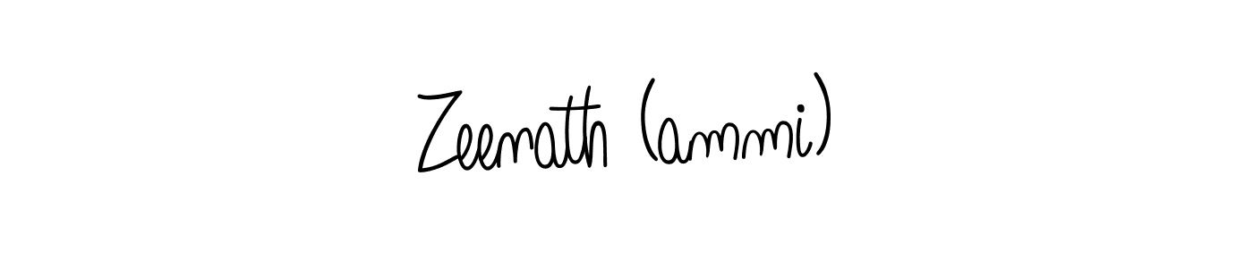 Use a signature maker to create a handwritten signature online. With this signature software, you can design (Angelique-Rose-font-FFP) your own signature for name Zeenath (ammi). Zeenath (ammi) signature style 5 images and pictures png