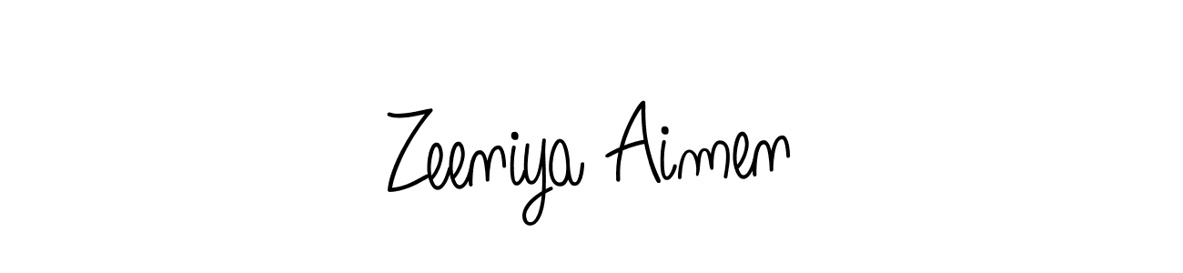 How to make Zeeniya Aimen signature? Angelique-Rose-font-FFP is a professional autograph style. Create handwritten signature for Zeeniya Aimen name. Zeeniya Aimen signature style 5 images and pictures png