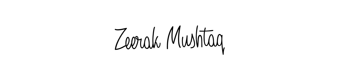You should practise on your own different ways (Angelique-Rose-font-FFP) to write your name (Zeerak Mushtaq) in signature. don't let someone else do it for you. Zeerak Mushtaq signature style 5 images and pictures png