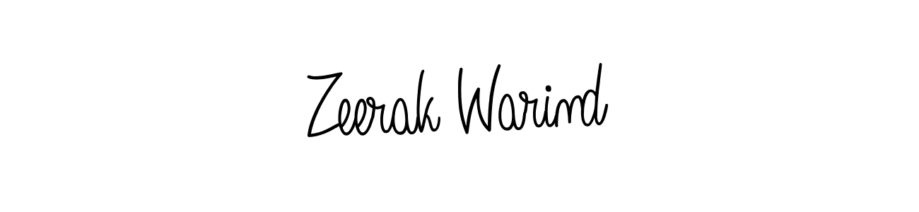 Use a signature maker to create a handwritten signature online. With this signature software, you can design (Angelique-Rose-font-FFP) your own signature for name Zeerak Warind. Zeerak Warind signature style 5 images and pictures png